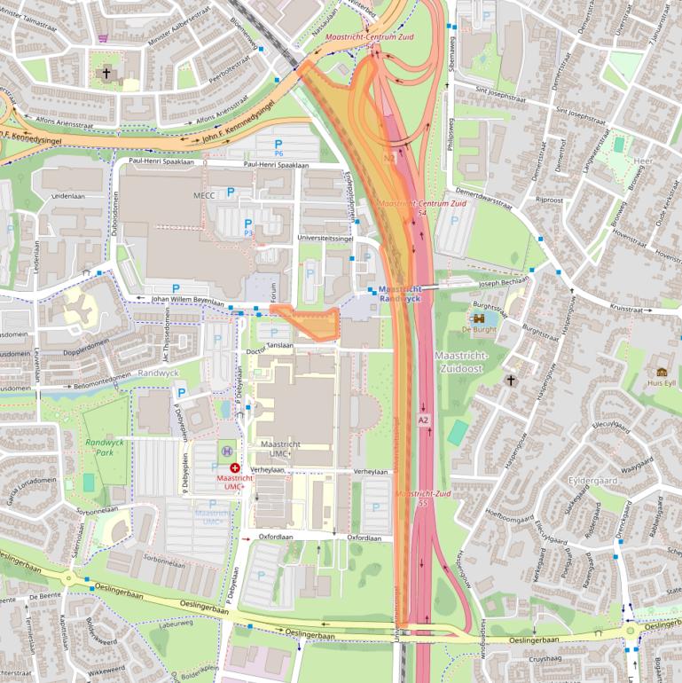 Kaart van postcodegebied 6229GR.