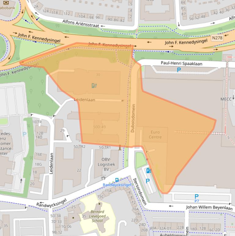 Kaart van postcodegebied 6229GT.