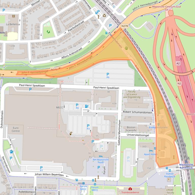 Kaart van postcodegebied 6229GW.