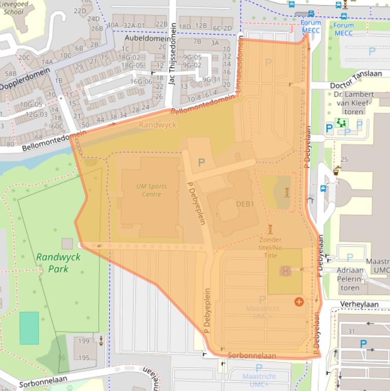 Kaart van postcodegebied 6229HA.