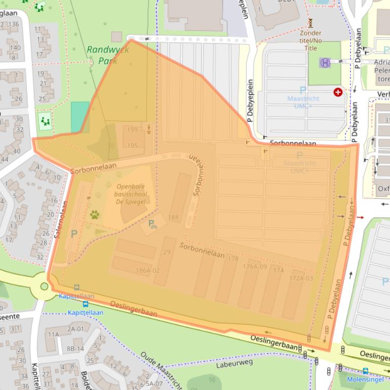 Kaart van postcodegebied 6229HD.