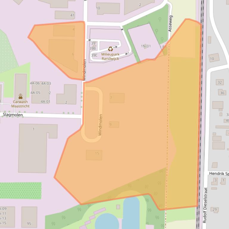 Kaart van postcodegebied 6229PN.