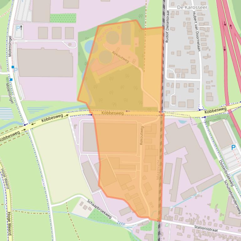 Kaart van postcodegebied 6229RB.