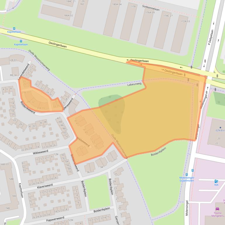 Kaart van postcodegebied 6229TB.