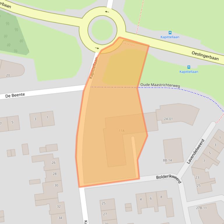 Kaart van postcodegebied 6229TR.