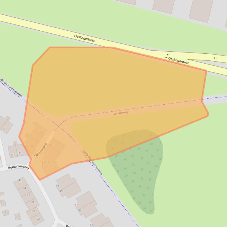 Kaart van postcodegebied 6229TX.