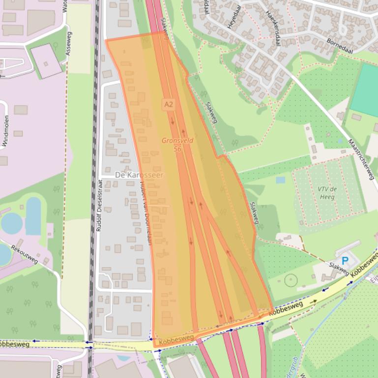 Kaart van postcodegebied 6229VJ.