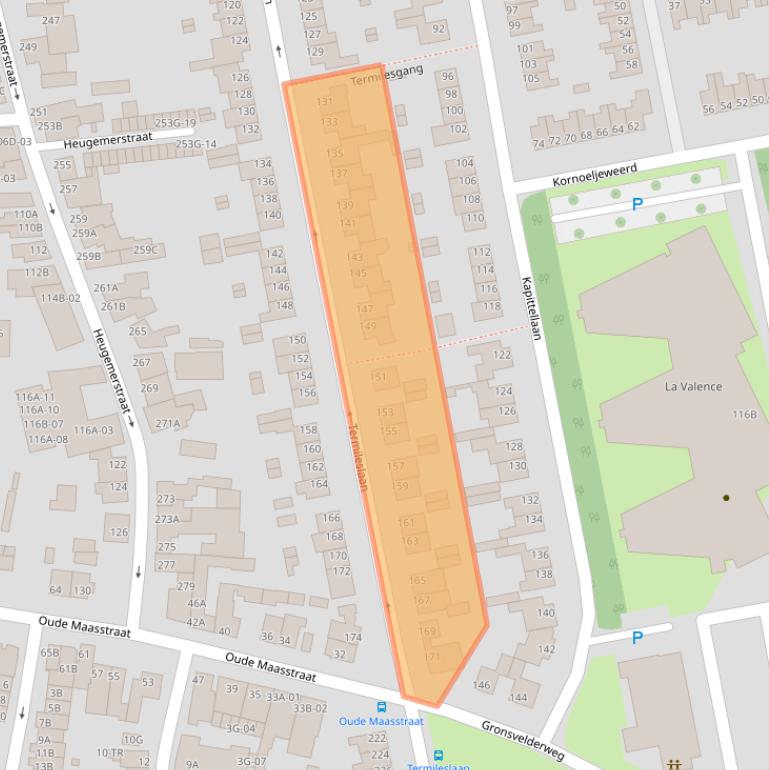 Kaart van postcodegebied 6229VV.