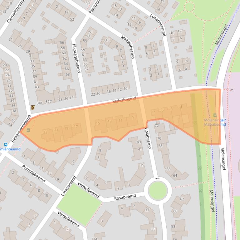 Kaart van postcodegebied 6229WD.