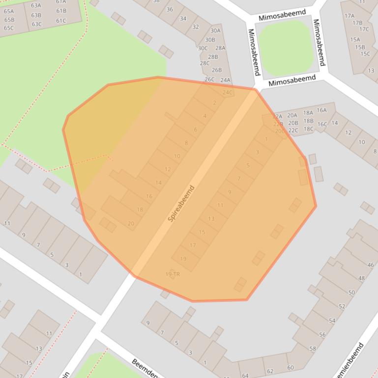 Kaart van postcodegebied 6229XC.