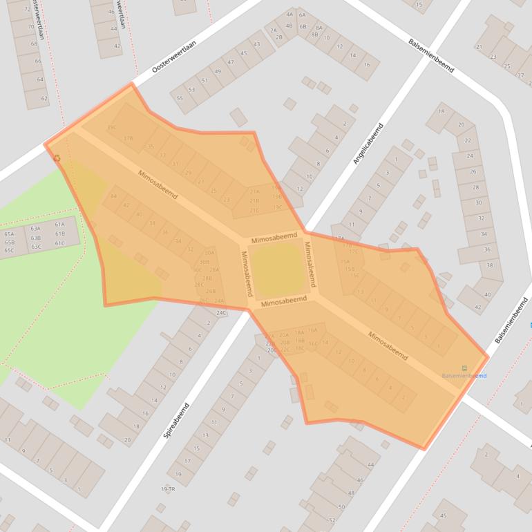 Kaart van postcodegebied 6229XD.