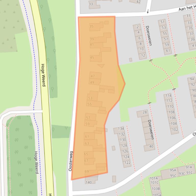 Kaart van postcodegebied 6229XW.