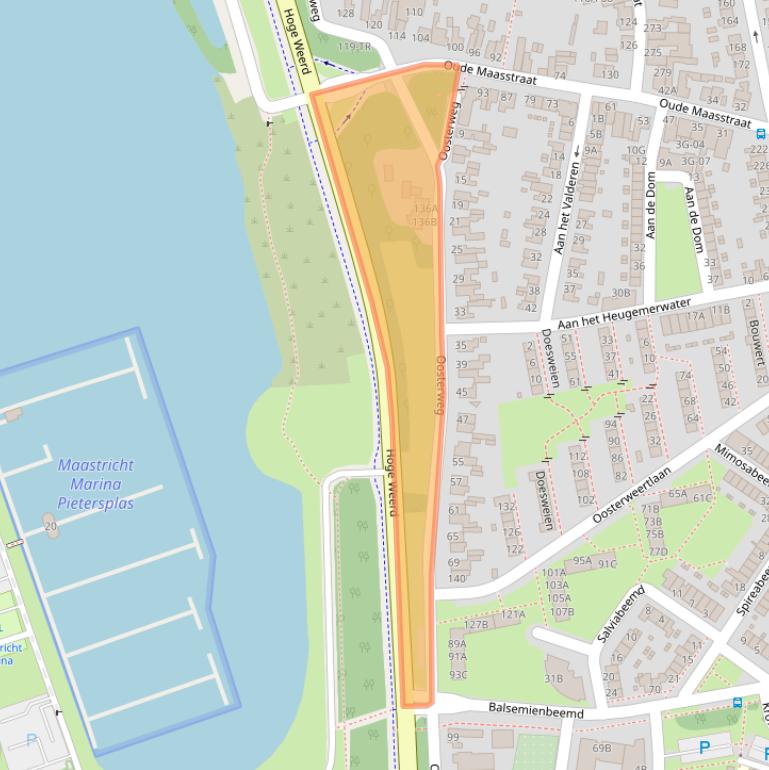 Kaart van postcodegebied 6229XZ.