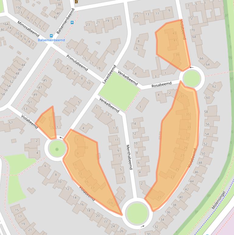 Kaart van postcodegebied 6229ZA.