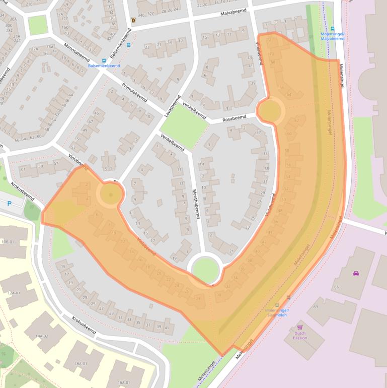 Kaart van postcodegebied 6229ZB.