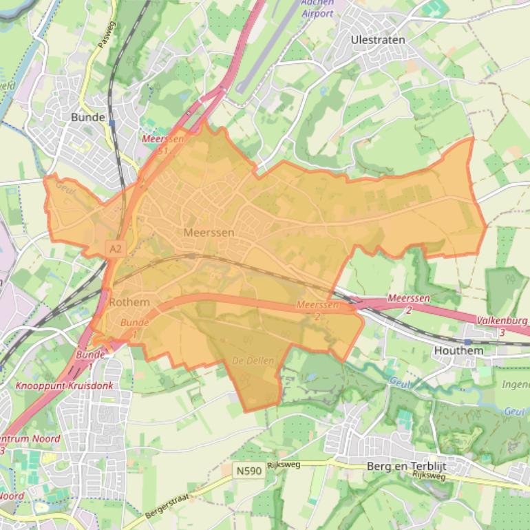 Kaart van postcodegebied 6231.