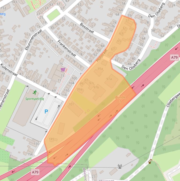 Kaart van postcodegebied 6231AC.