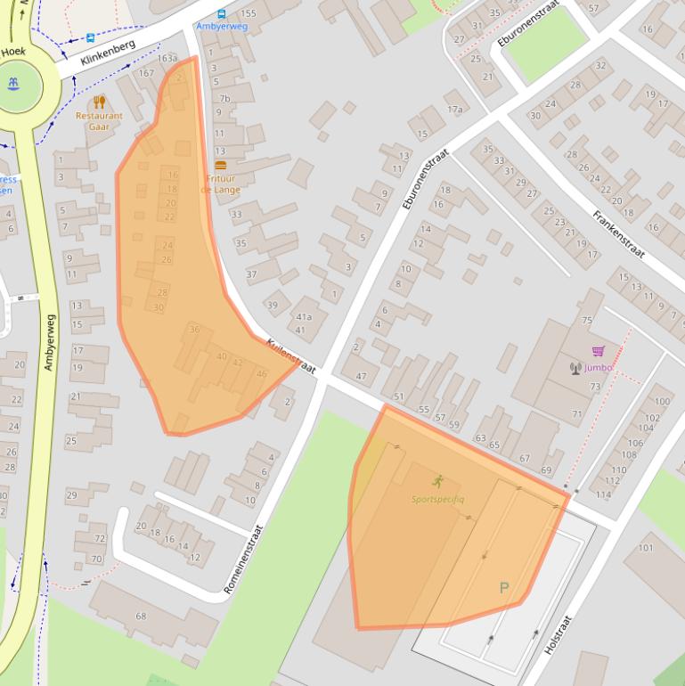 Kaart van postcodegebied 6231AW.