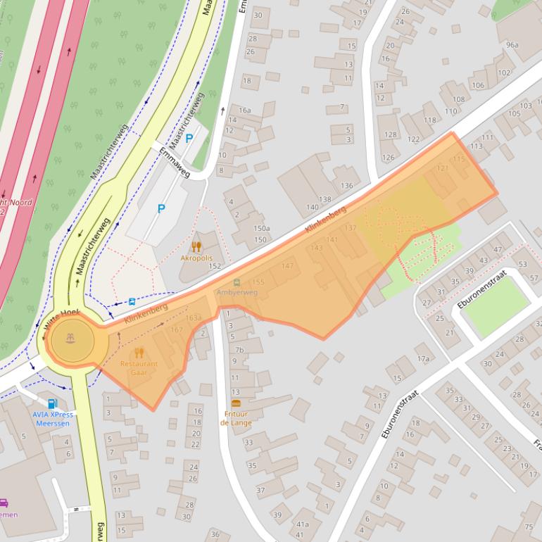 Kaart van postcodegebied 6231BC.