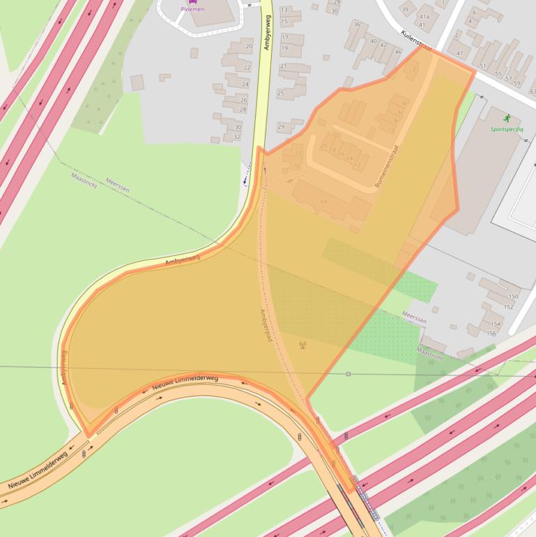 Kaart van postcodegebied 6231BZ.