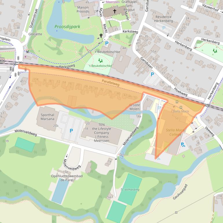 Kaart van postcodegebied 6231CJ.