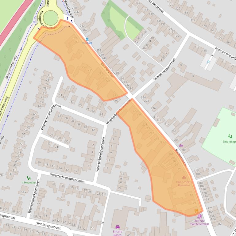 Kaart van postcodegebied 6231EK.