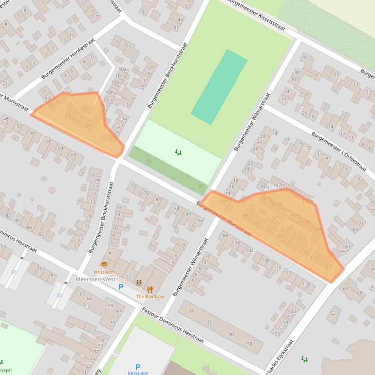 Kaart van postcodegebied 6231GJ.