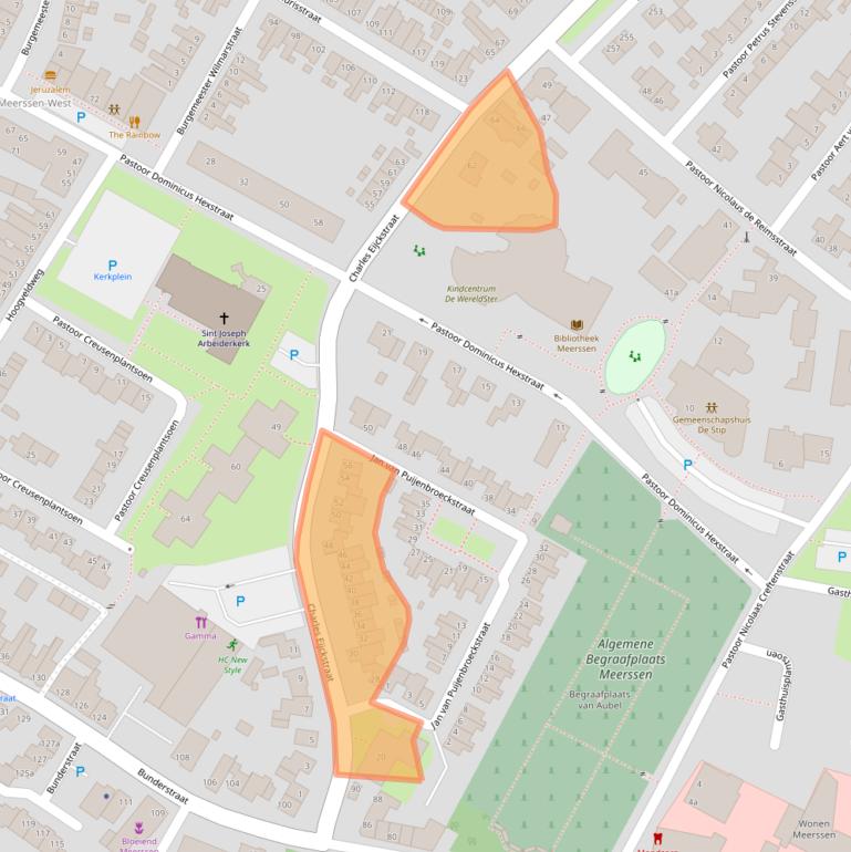 Kaart van postcodegebied 6231GZ.