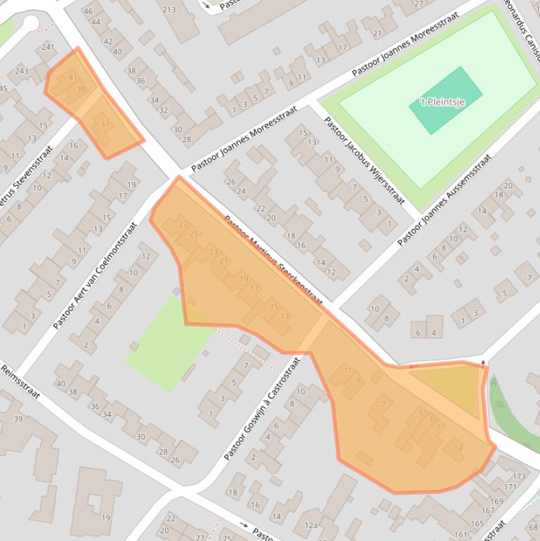 Kaart van postcodegebied 6231JE.