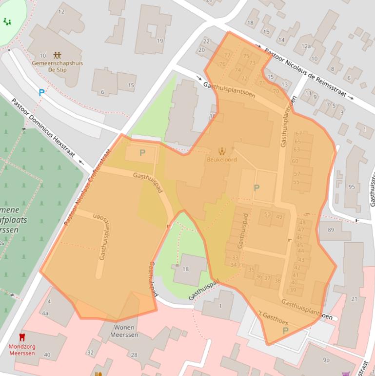 Kaart van postcodegebied 6231JZ.