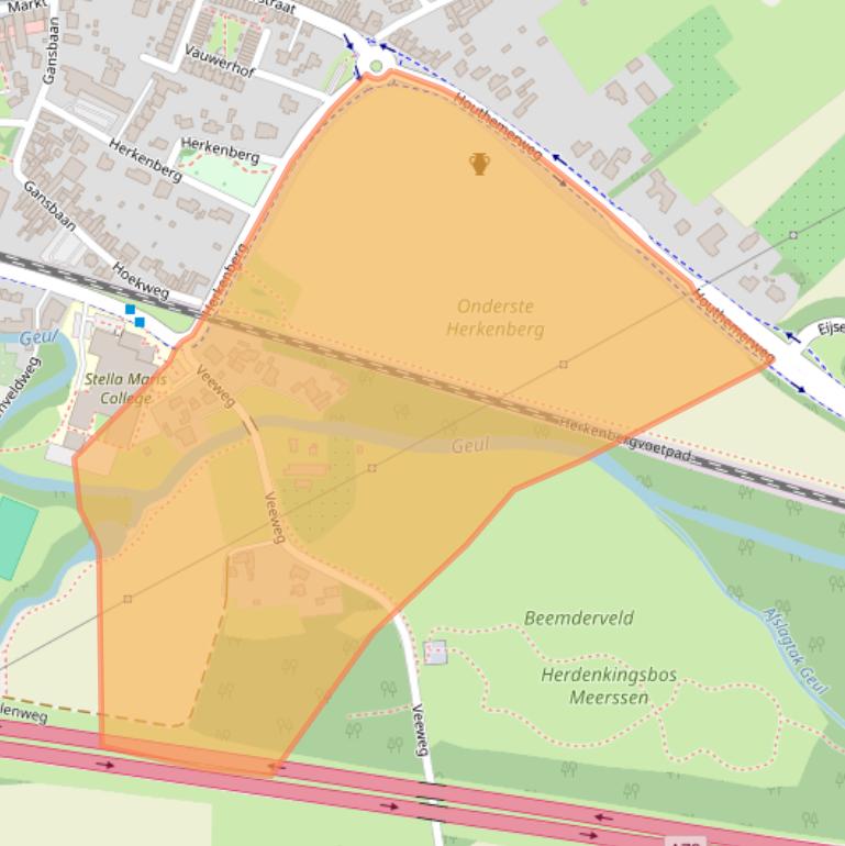 Kaart van postcodegebied 6231RW.