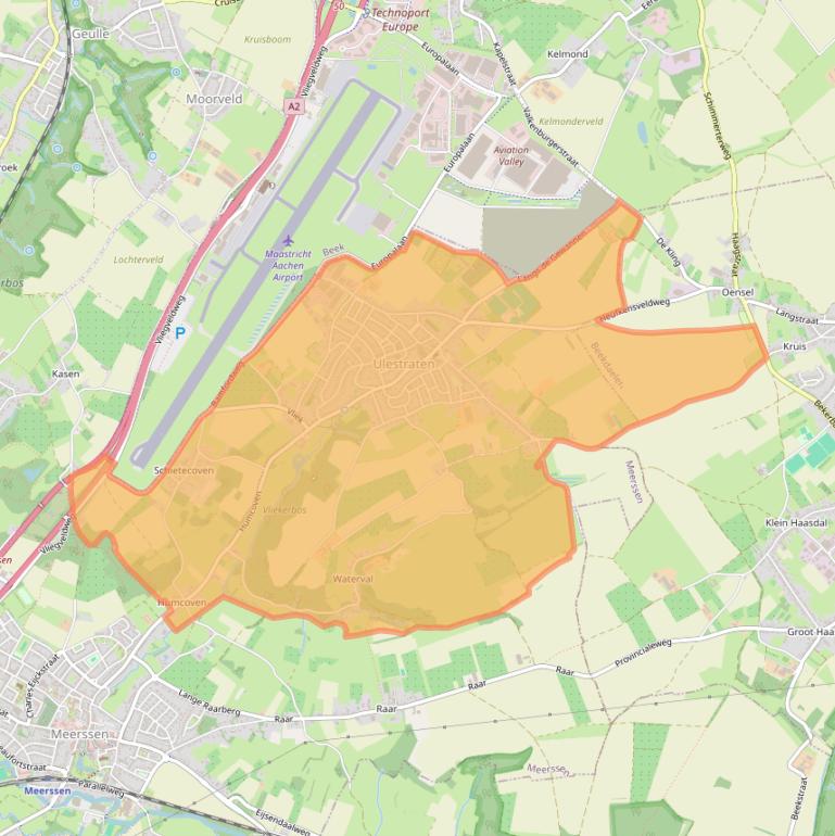 Kaart van postcodegebied 6235.