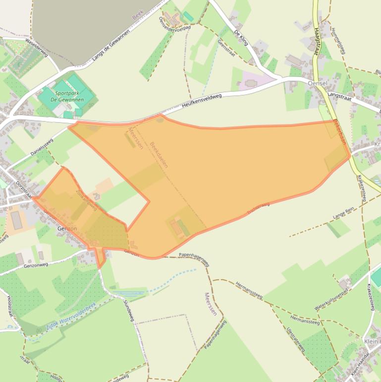 Kaart van postcodegebied 6235AA.