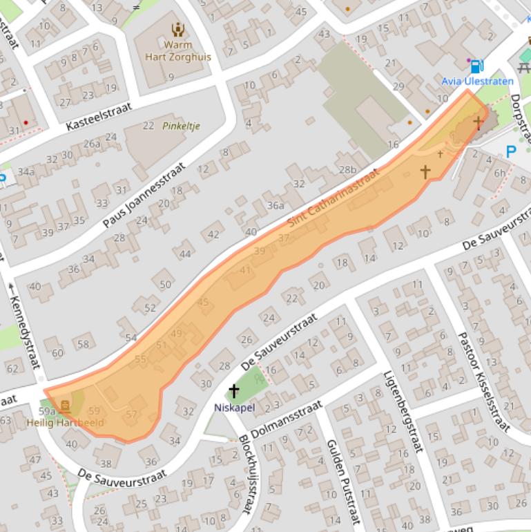 Kaart van postcodegebied 6235BC.