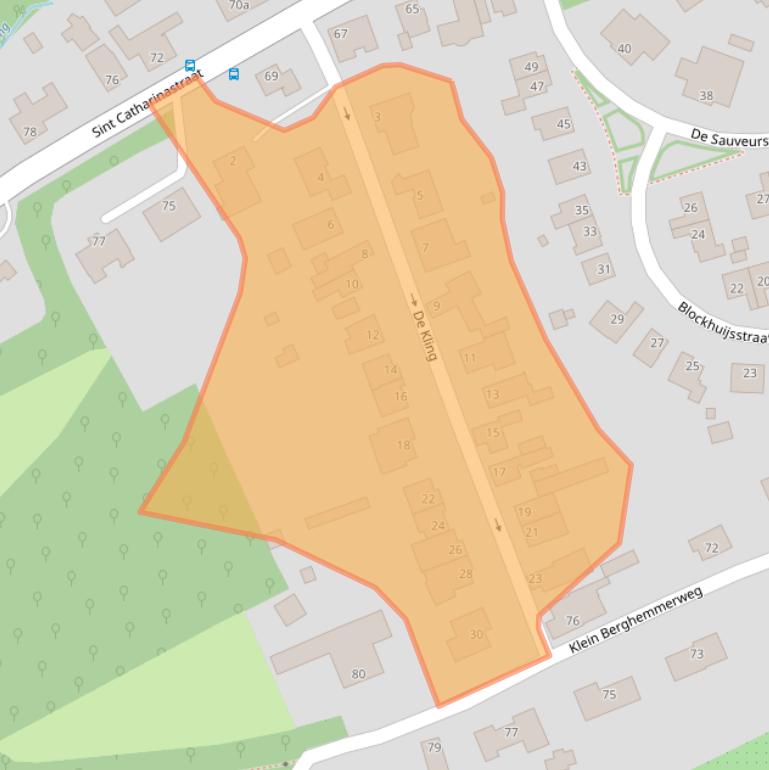 Kaart van postcodegebied 6235BJ.