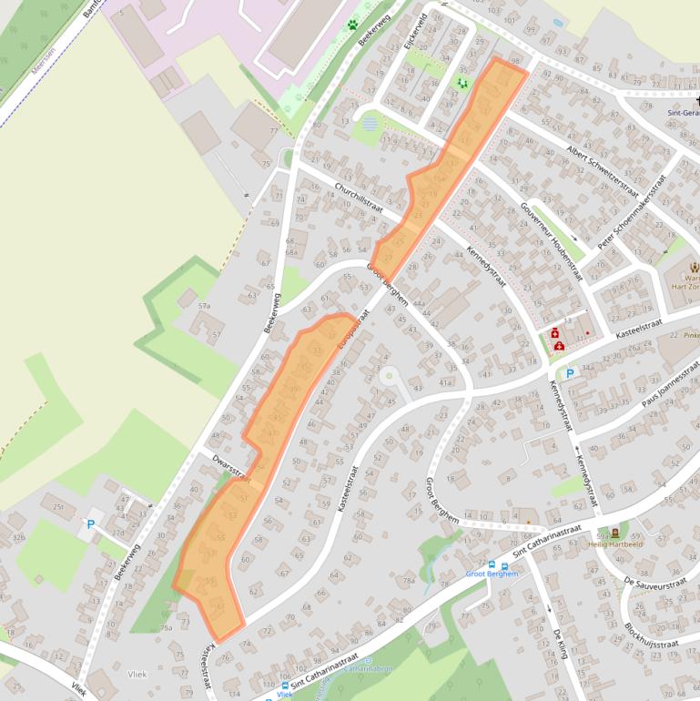 Kaart van postcodegebied 6235BT.