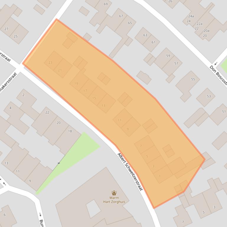 Kaart van postcodegebied 6235CS.