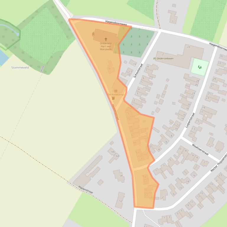 Kaart van postcodegebied 6237NC.