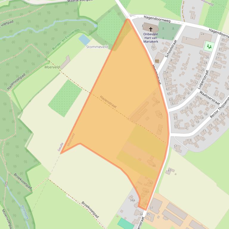 Kaart van postcodegebied 6237NE.