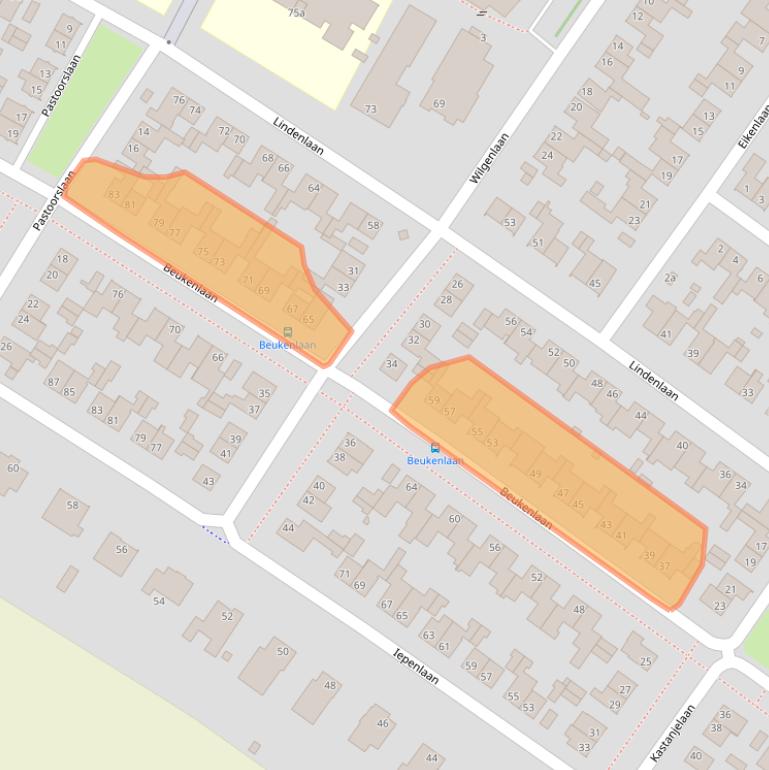 Kaart van postcodegebied 6241AJ.