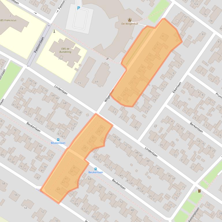 Kaart van postcodegebied 6241BJ.