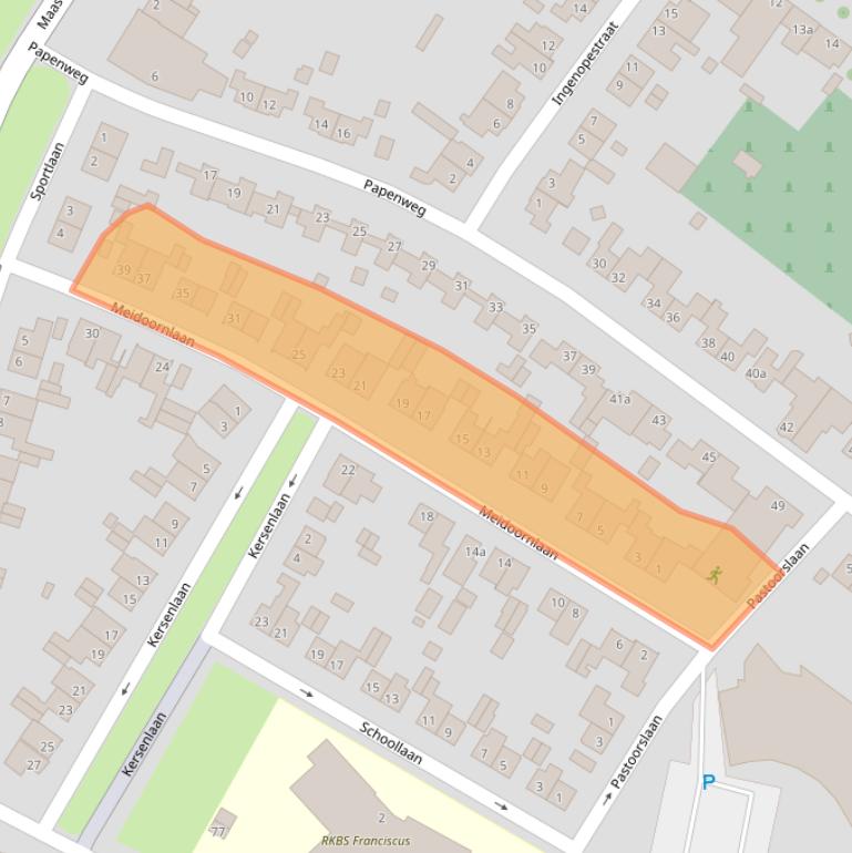 Kaart van postcodegebied 6241BN.