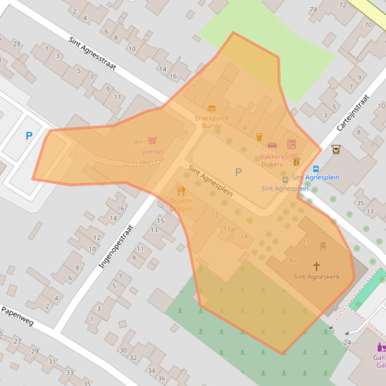 Kaart van postcodegebied 6241CA.