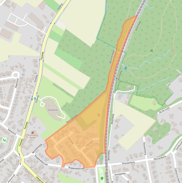 Kaart van postcodegebied 6241CX.