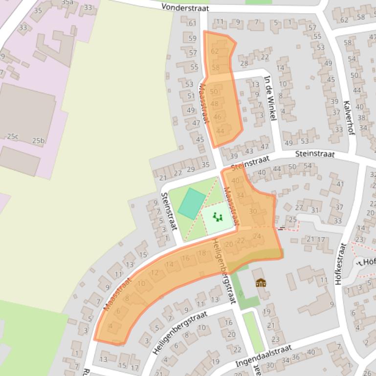 Kaart van postcodegebied 6241DJ.