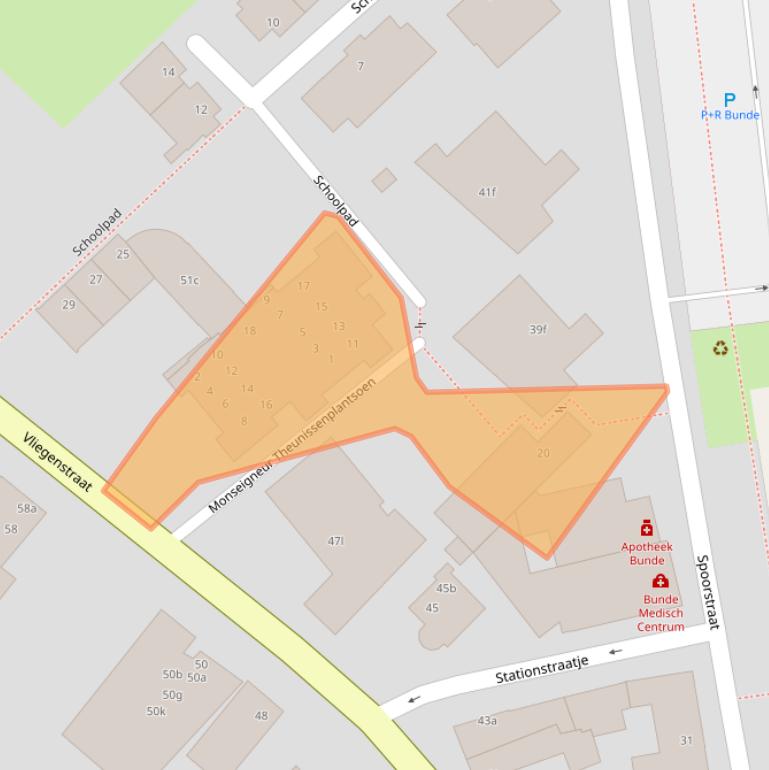 Kaart van postcodegebied 6241EA.