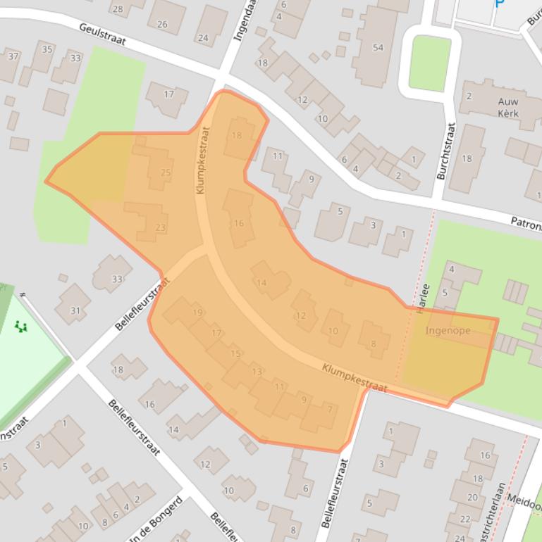 Kaart van postcodegebied 6241JC.