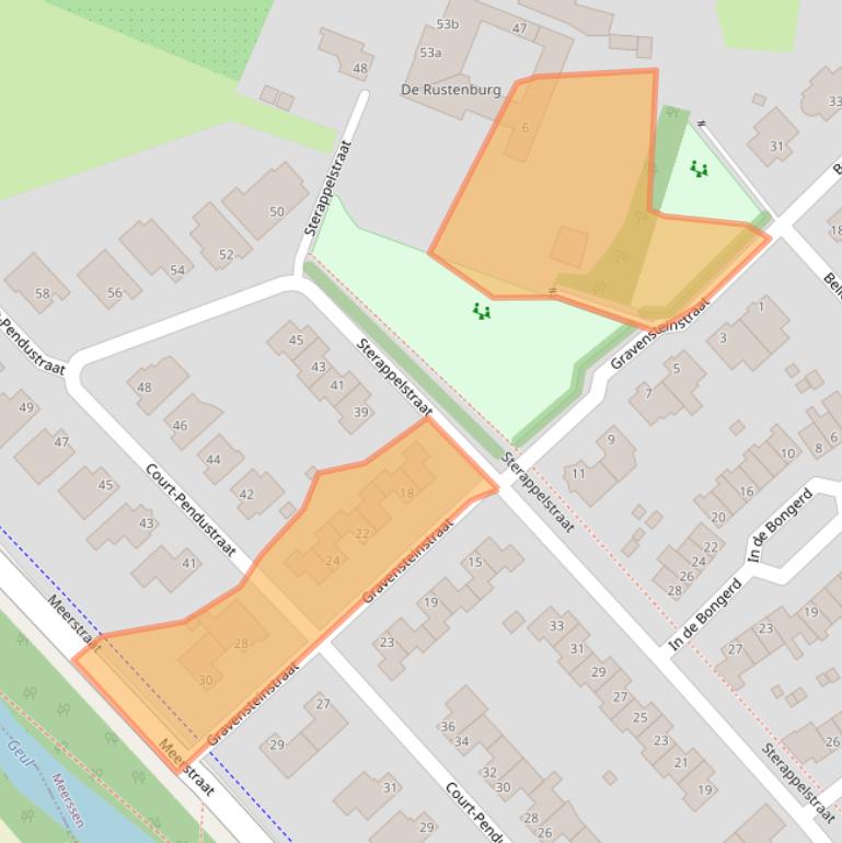 Kaart van postcodegebied 6241JJ.