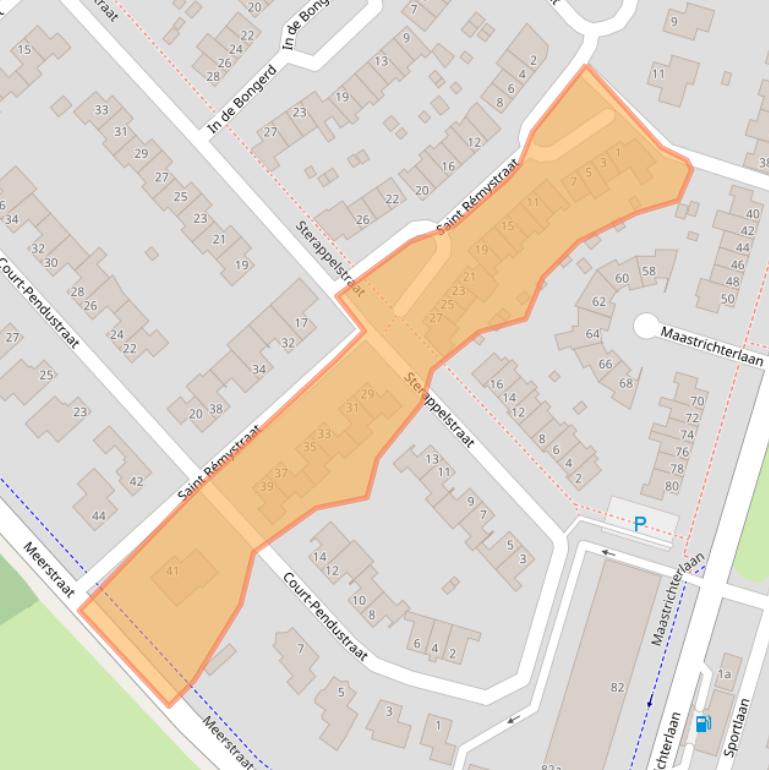 Kaart van postcodegebied 6241JM.