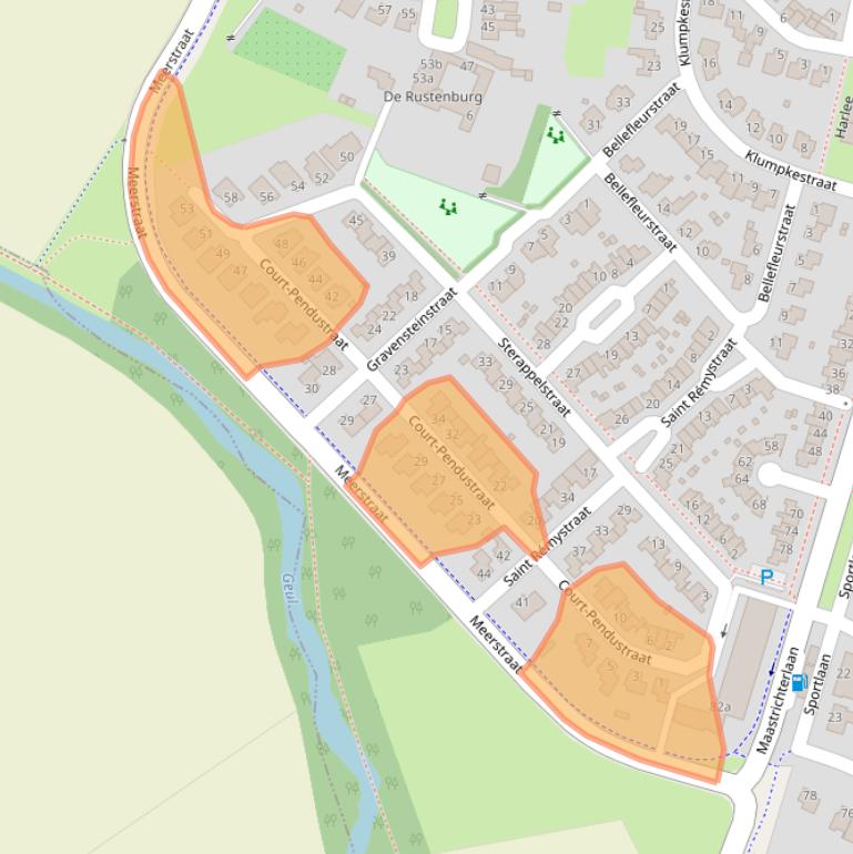 Kaart van postcodegebied 6241JP.